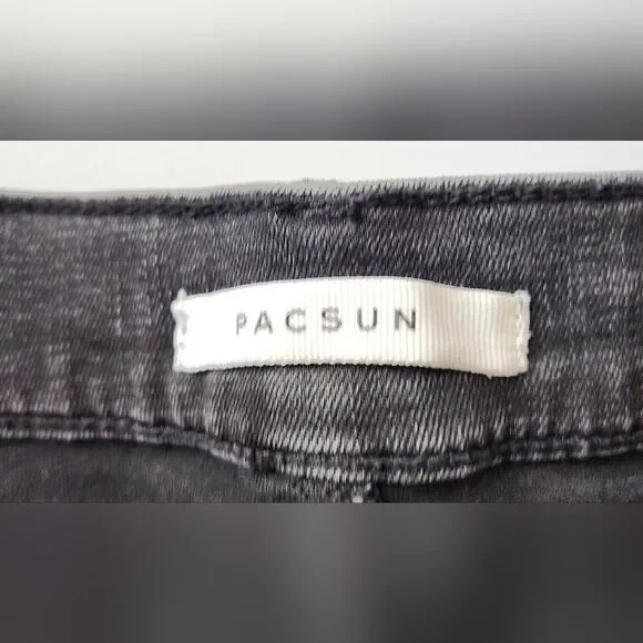 Pacsun Women's Black Denim Shorts Size 26 - Picture 5 of 7